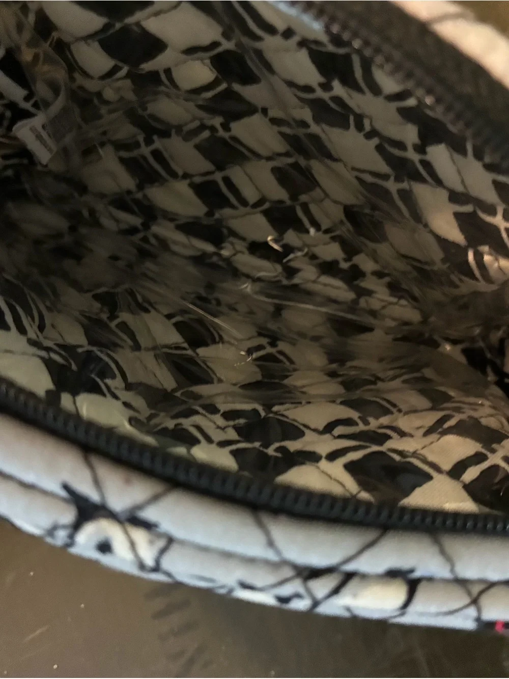 Vera Bradley Quilted Penguin Cosmetic Pouch - Black, White & Red